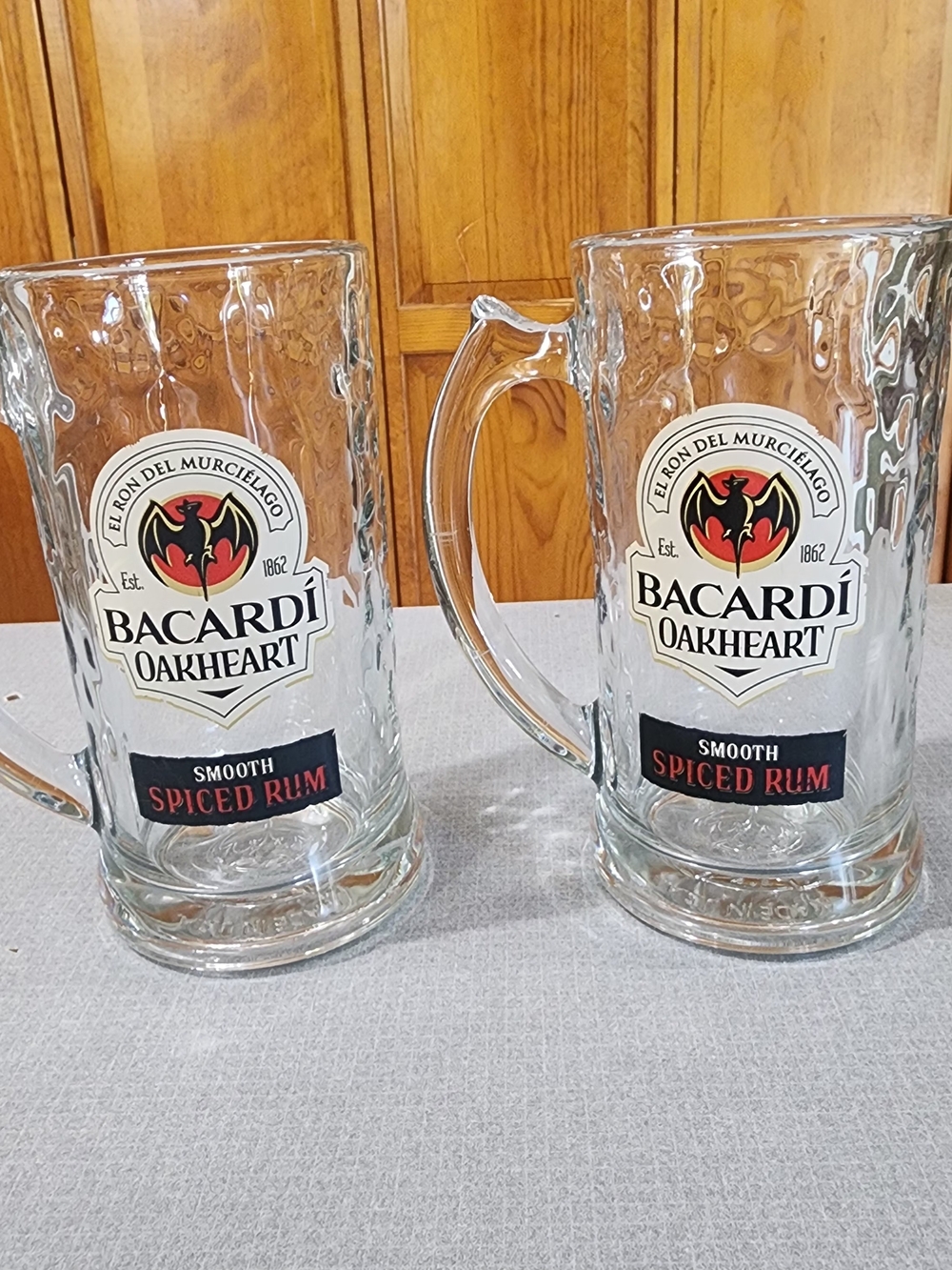 Clear Glass Beer Mug - Barcardi Oakheart
